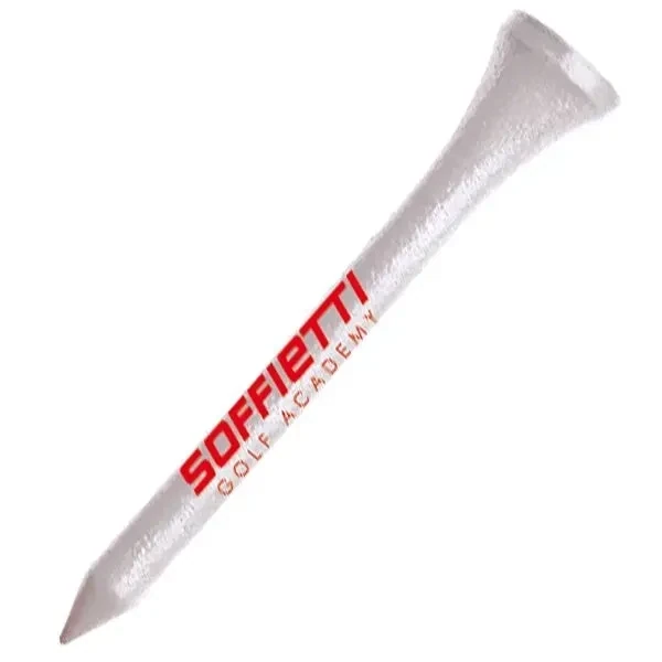 Golf Holztees Tees 53mm weiß- mit Ihrem Logo, Pack mit 1.000
