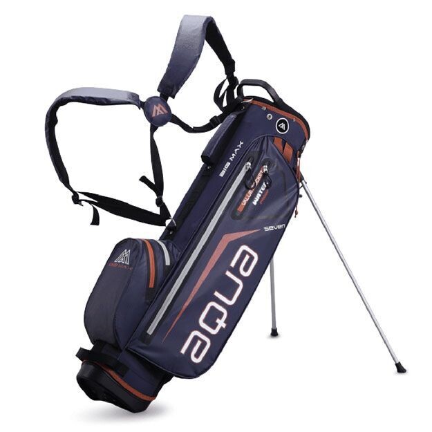 Standbag BIG MAX Aqua Seven, Golfbag,, Farbe steel blue-rust
