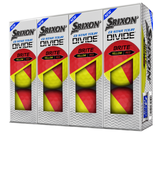 Srixon Q-Star Divide Golfbälle, Dtz. 12 Stück, Farbe gelb-rot