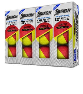 Srixon Q-Star Divide Golfbälle, Dtz. 12 Stück, Farbe gelb-rot