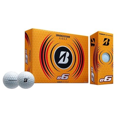Bridgestone 2023 e6 Golfbälle, Farbe wahlweise, Dtz. 12 Stück