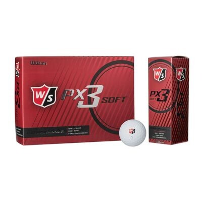 Wilson PX3 Soft Golfball mit ihrem Logo Druck