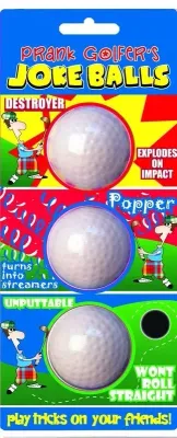 Golfer’s Joke Balls - Set mit 3 Bällen,  Witz Bälle