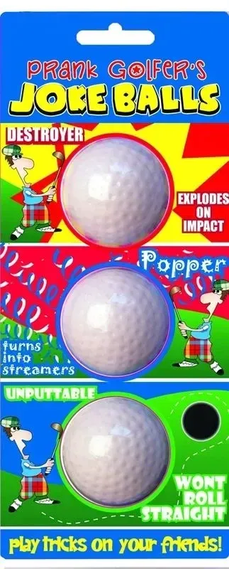 Golfer’s Joke Balls - Set mit 3 Bällen,  Witz Bälle