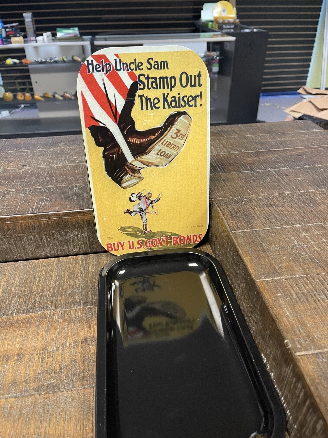 Uncle Sam Rolling Tray W/Lid (Medium)
