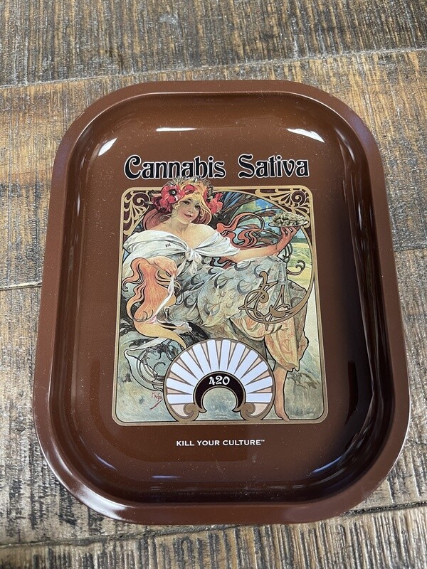 Sativa Cannabis Rolling Tray (Small)