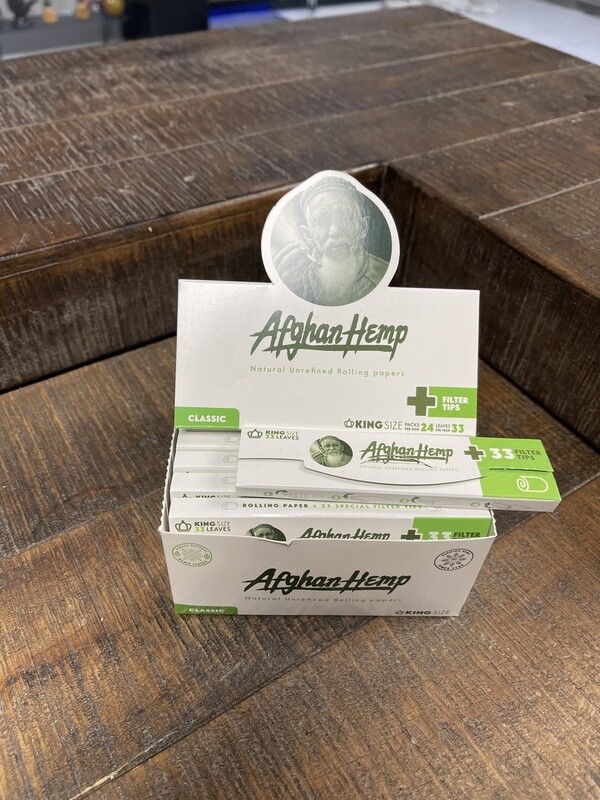 Afghan Hemp Rolling papers (Natural/King Size)