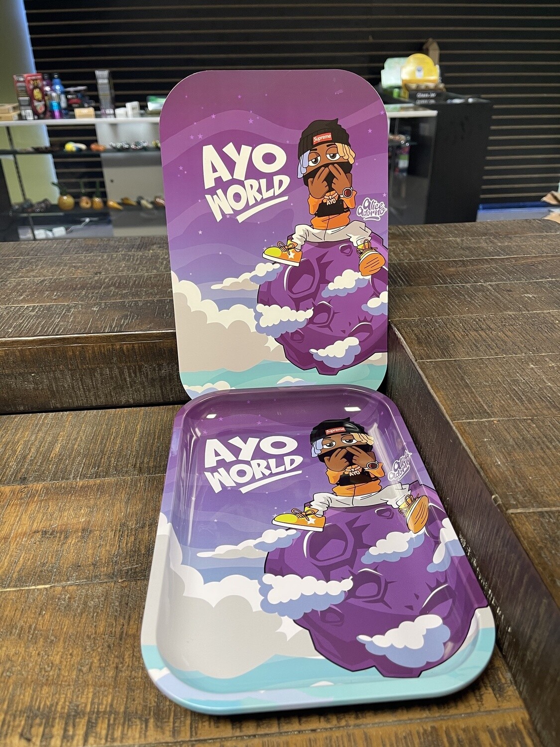 AYO World Rolling Tray w/lid (Large)
