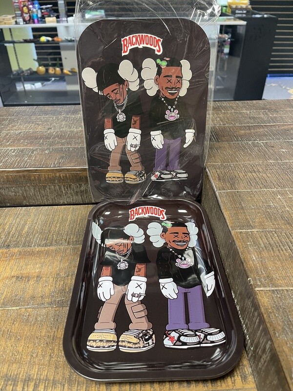 Backwoods Rapper Rolling Tray w/lid (Large)