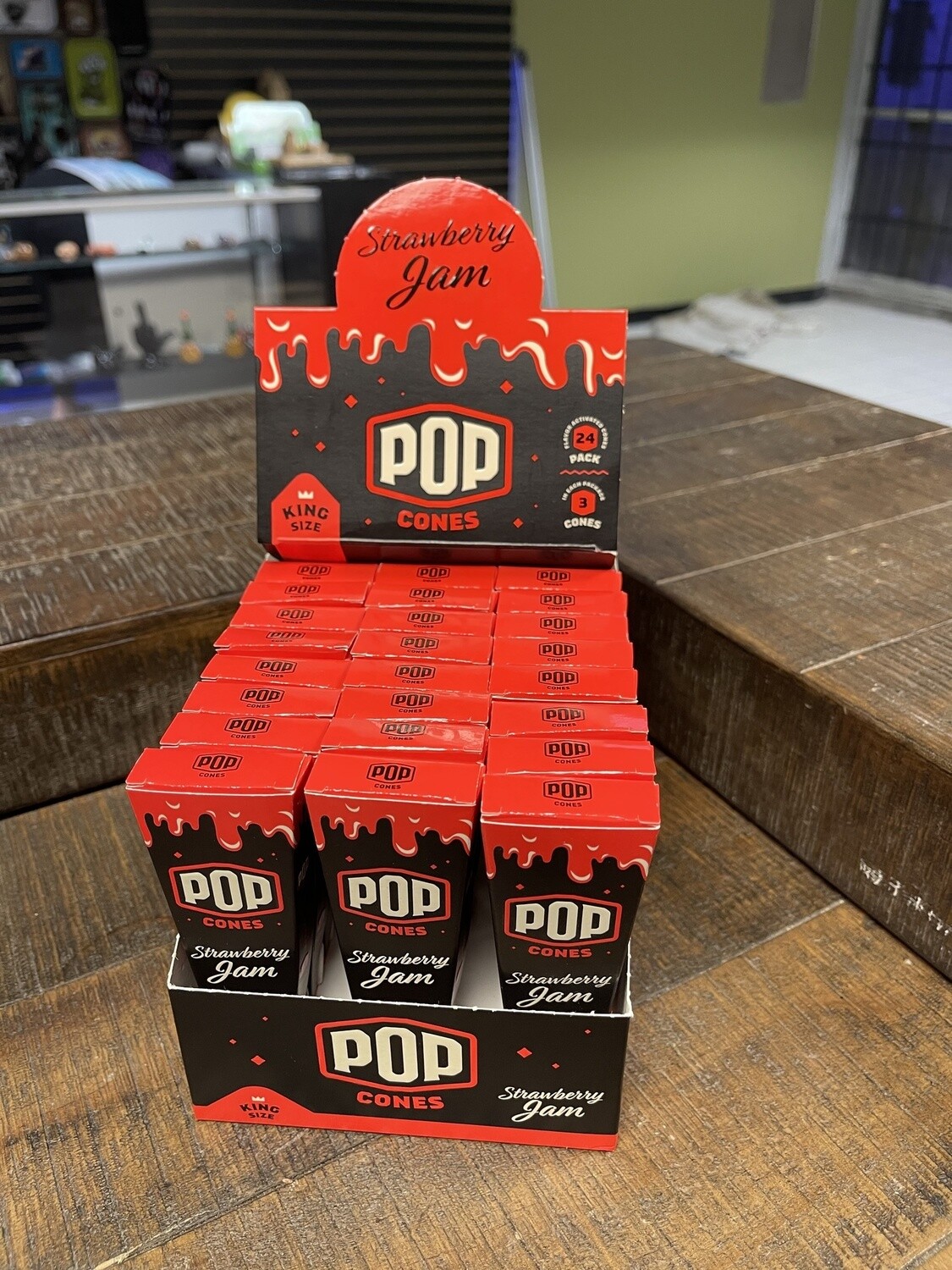 Pop Cones (King Size), flavor: Strawberry Jam