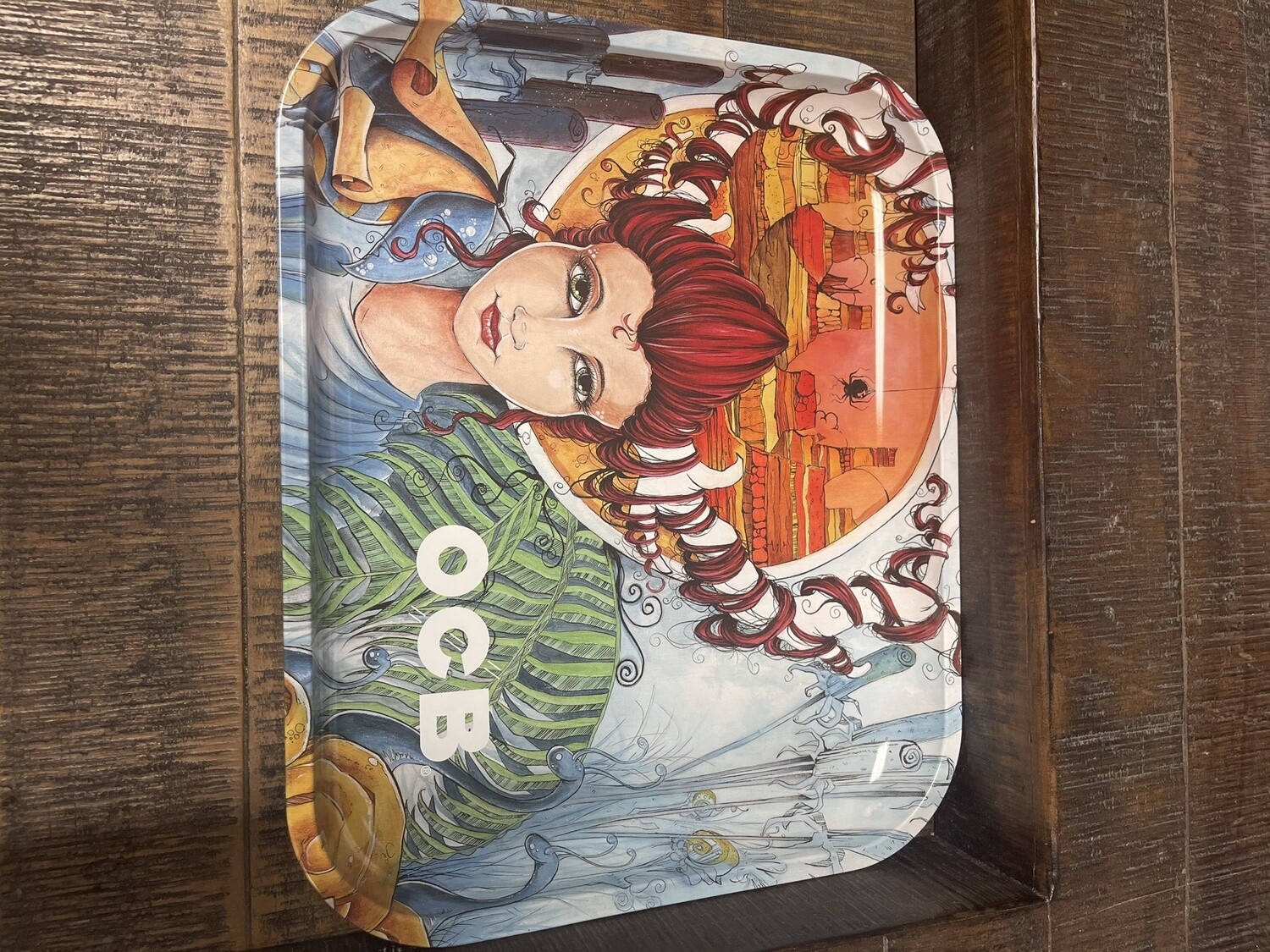 OCB Metal  rolling Tray (XTRA Large), Type: Artistic