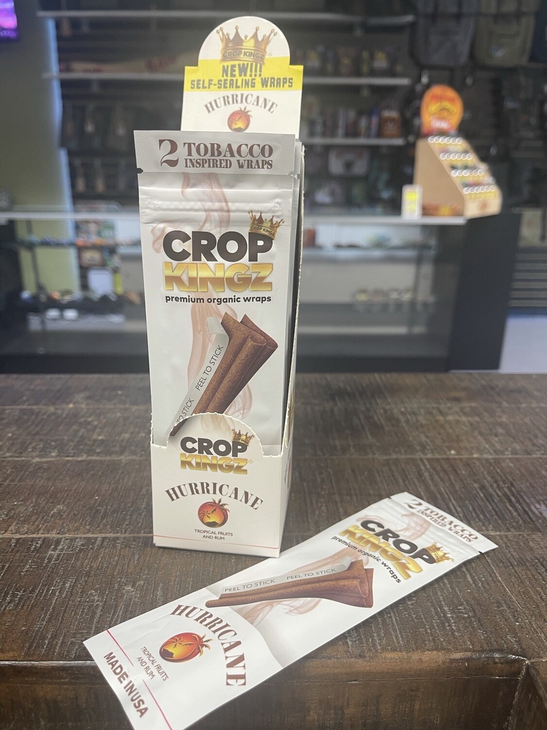 Crop Kingz Organic Hemp Self-Sealing Wraps, flavor: Hurricane