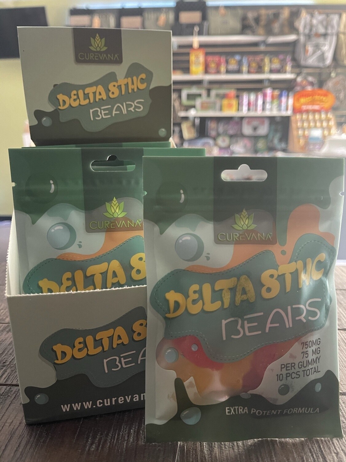 Curevana Delta 8 Gummies 750 mg Gummy Bears (10ct), Type: Gummy Bears