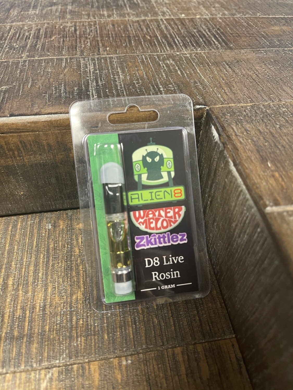 Alien8 Cartridge  1g Delta 8 Live Rosin, flavor: Zkittles