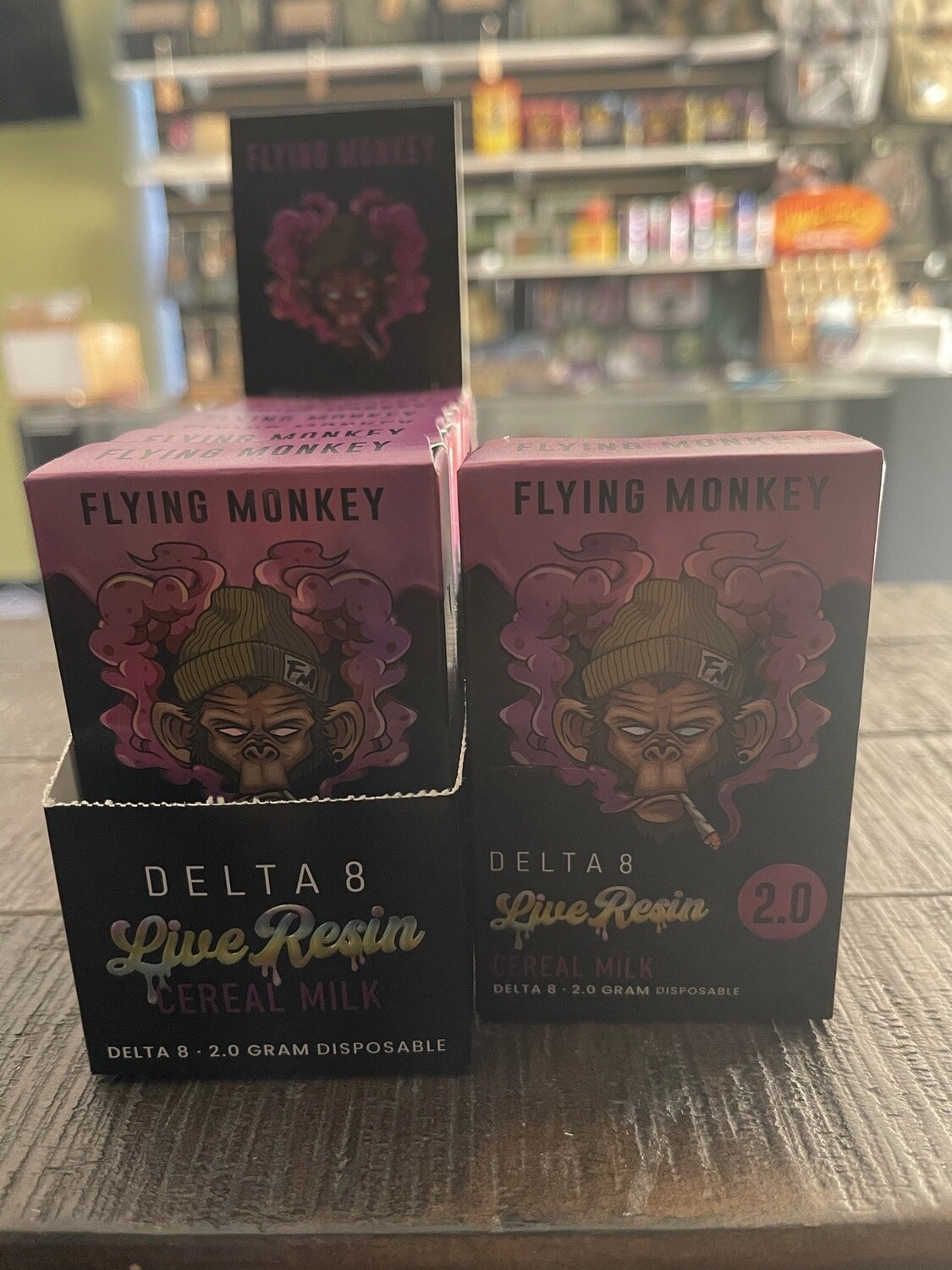 Flying Monkey Delta 8 Live Resin 2gm Disposable Vape, Strain: Cereal Milk