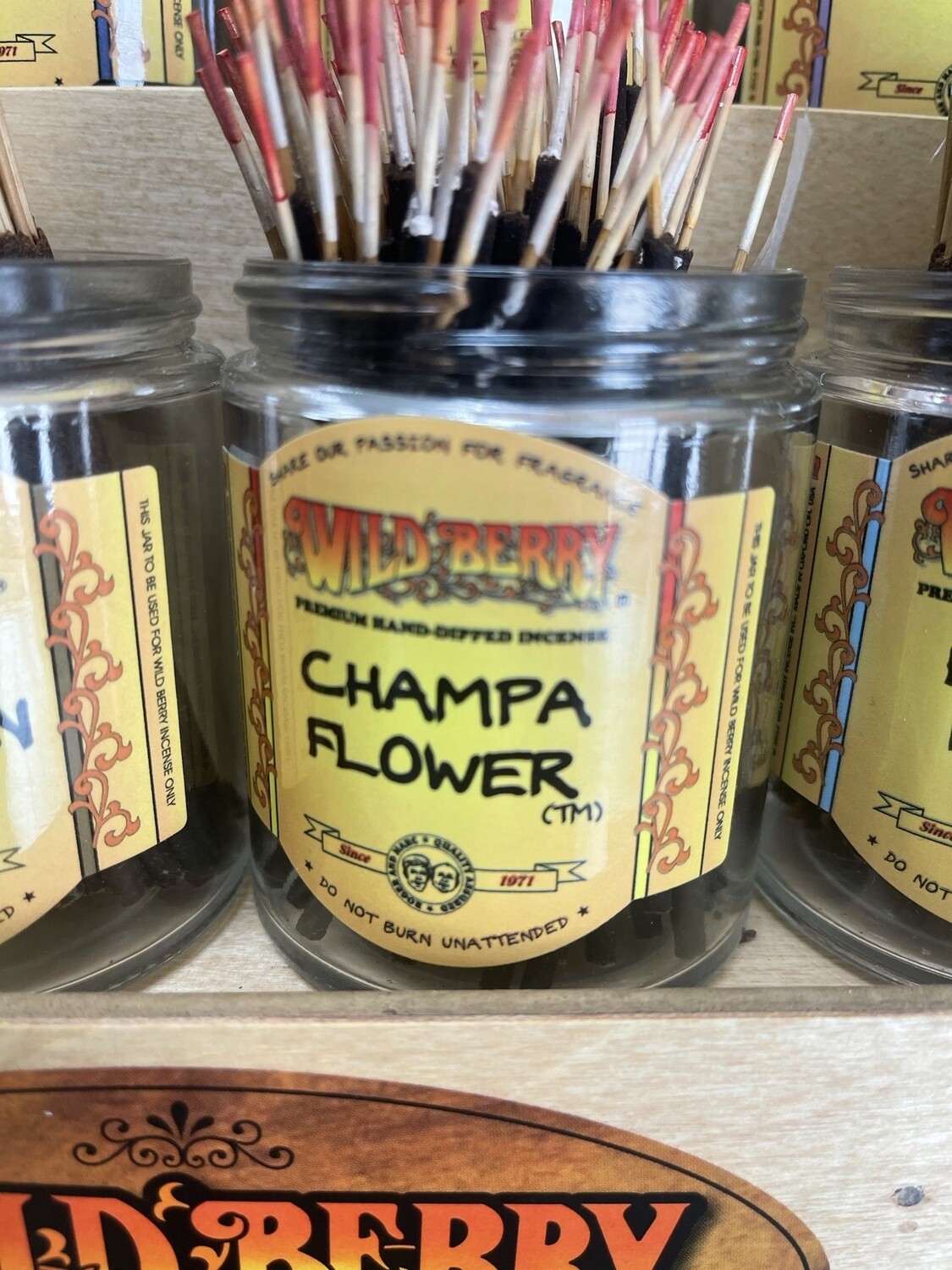 Wild Berry Incense (Shorties), Scent: Champa Flower