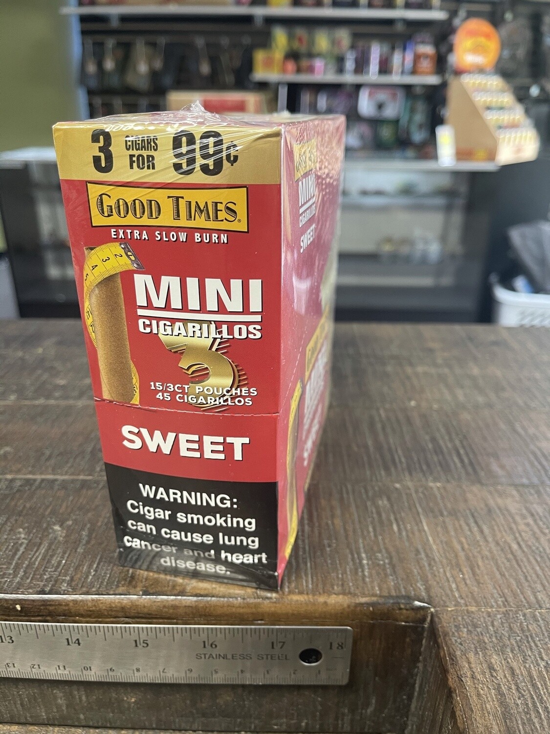 Good Times Mini Cigarillos (3ct), flavor: Sweet