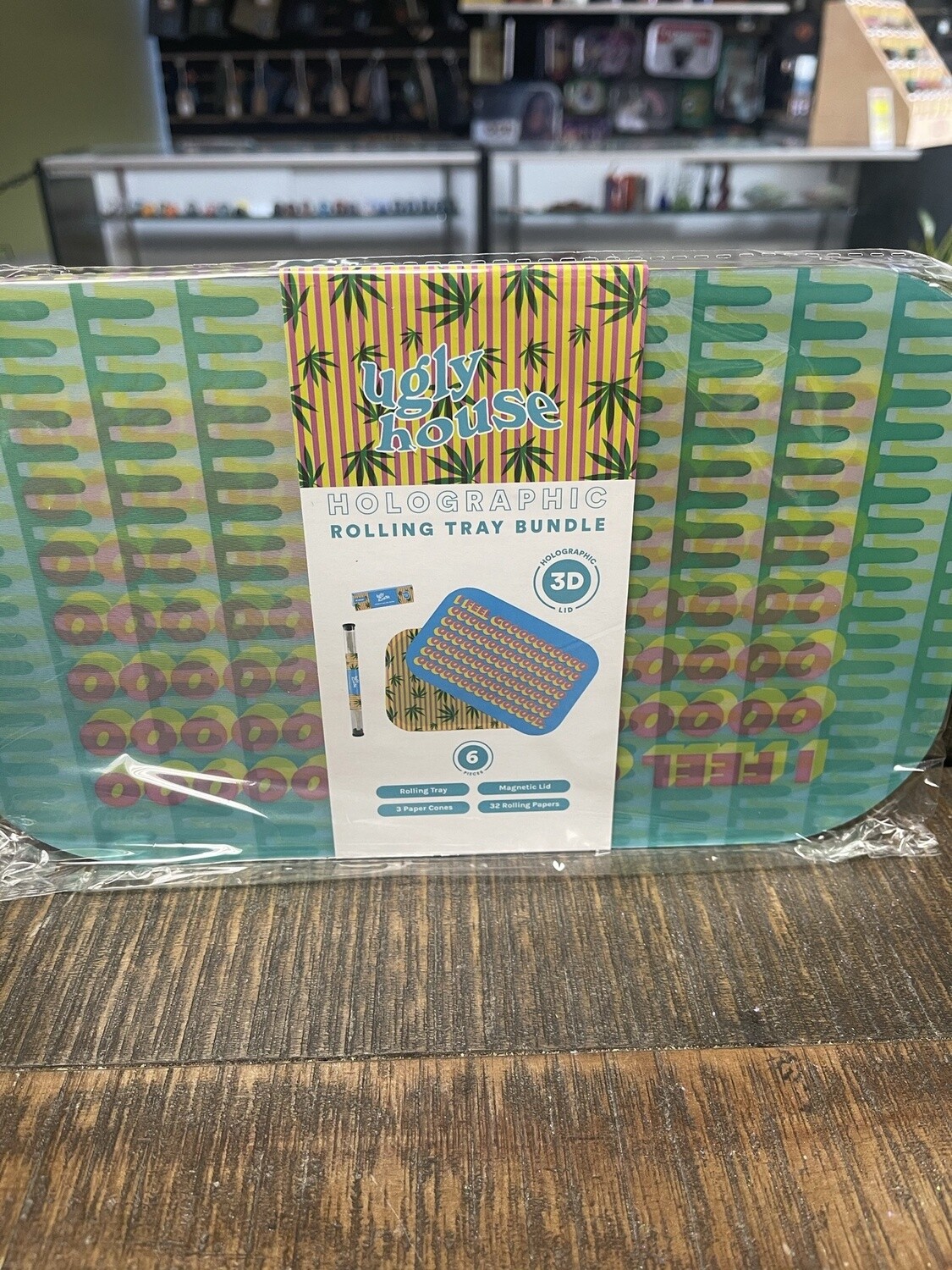 Ugly House Holographic Rolling Tray 6 Piece Kit, Type: I Feel Good