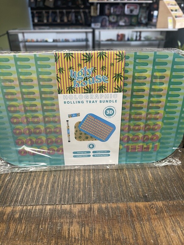 Ugly House Holographic Rolling Tray 6 Piece Kit