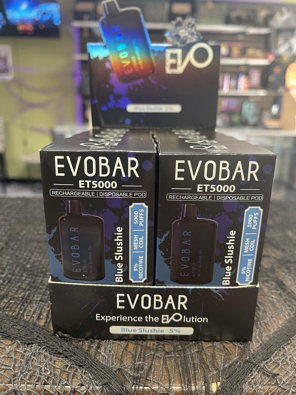 Evo Bar Black Edition (5000 puffs), flavor: Blue slushie