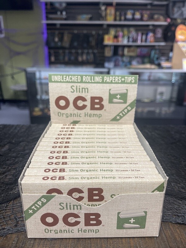 OCB Organic Hemp Rolling Papers W/tips (King)