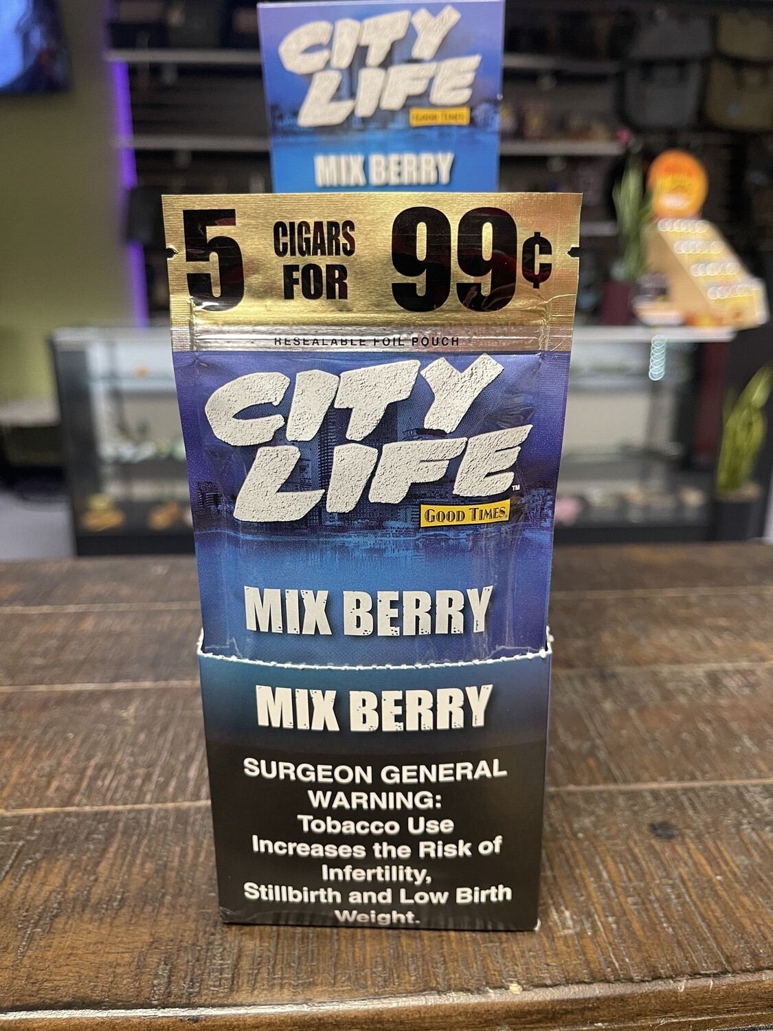 City Life Cigarillos (5ct), flavor: Mix Berry