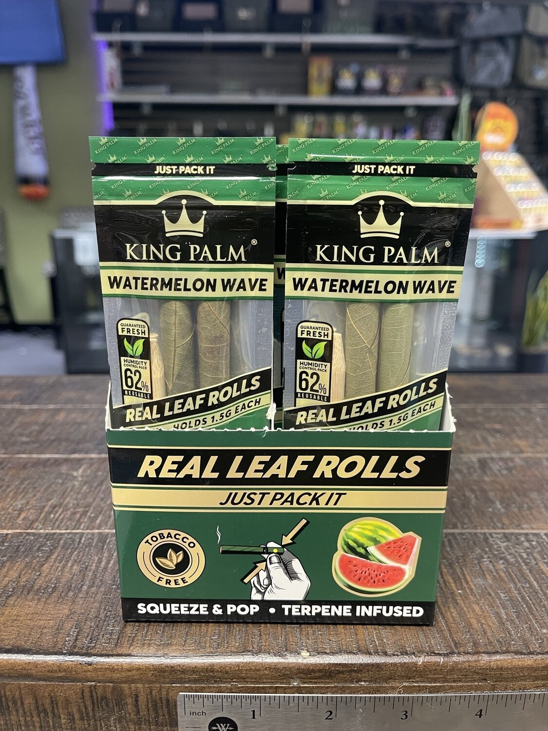 King Palm Leaf Rolls Slim  (2ct), flavor: Watermelon Wave