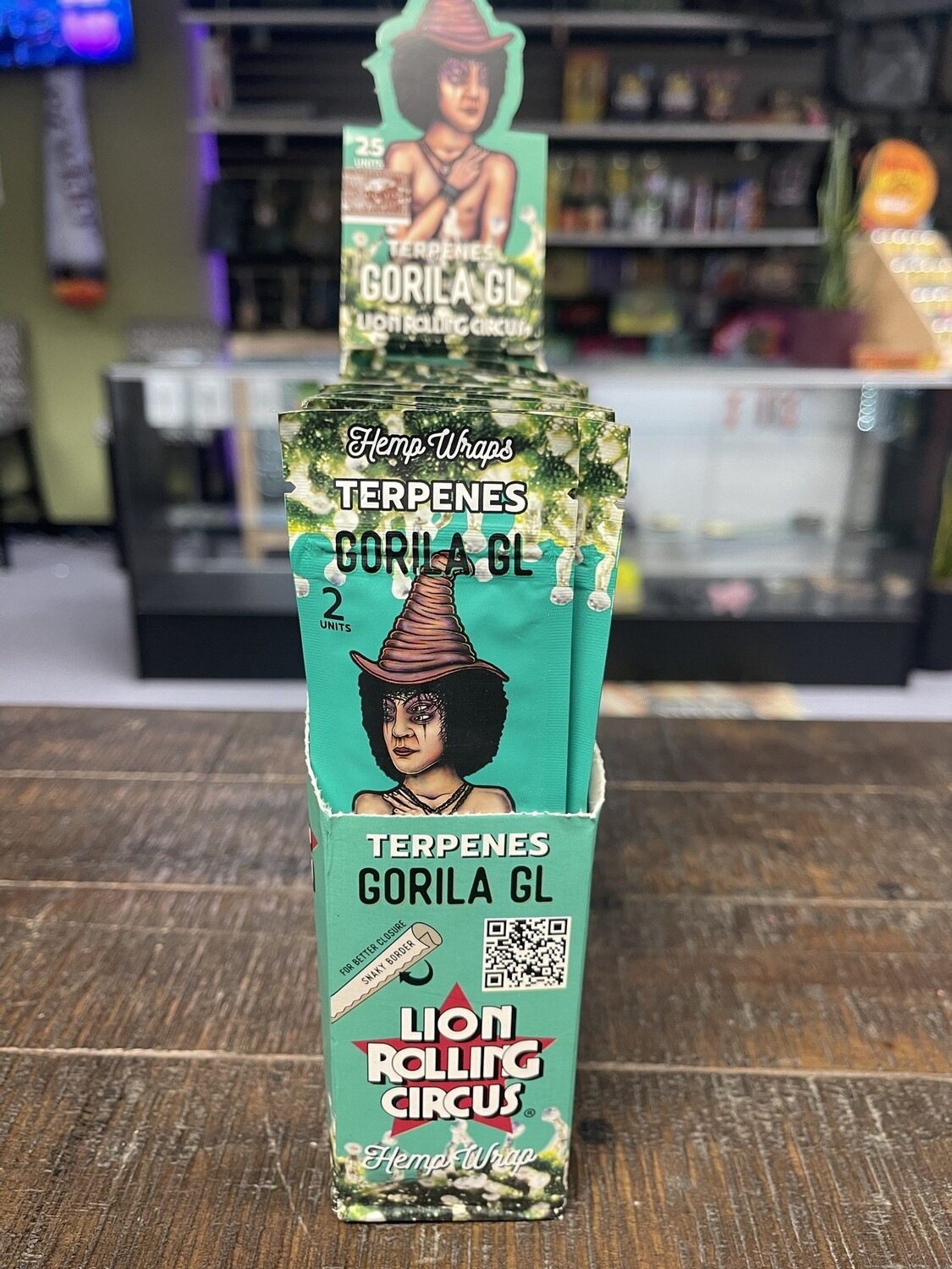 Lions Rolling Circus Premium Terpene Infused Hemp Wraps, flavor: Gorilla Glue