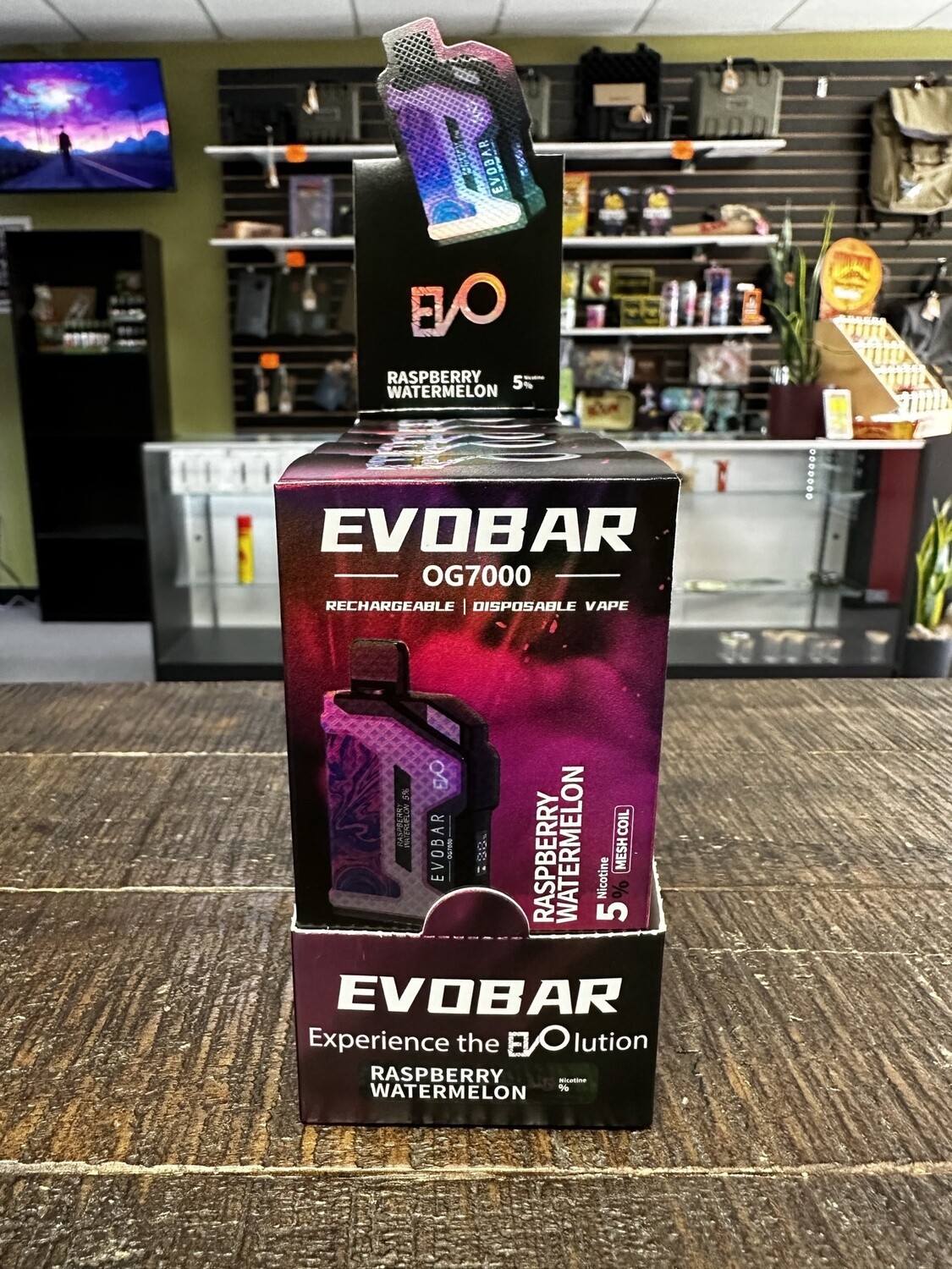 Evo Bar OG7000, flavor: Raspberry Watermelon