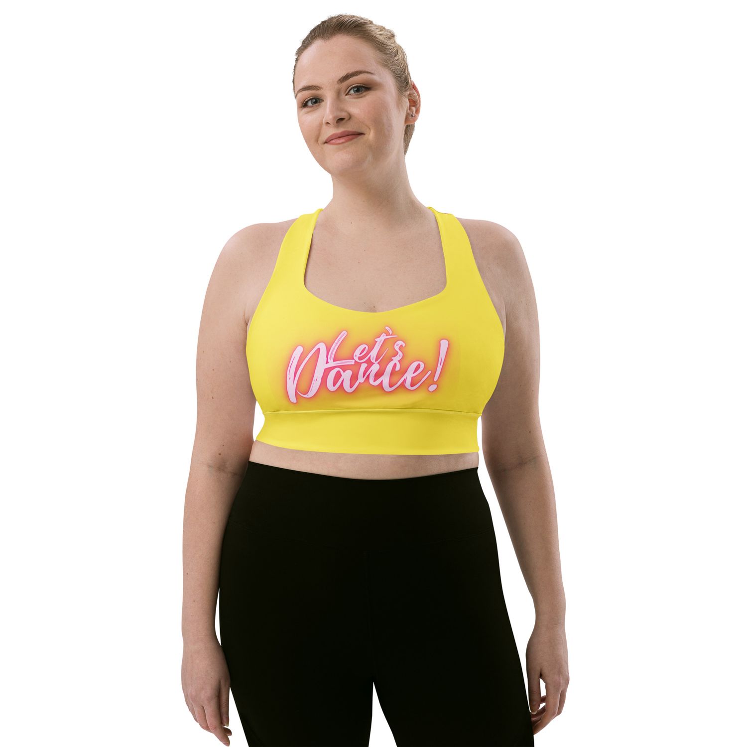 Chiaki Fitness Recycled Longline Sports Bra (Yellow)