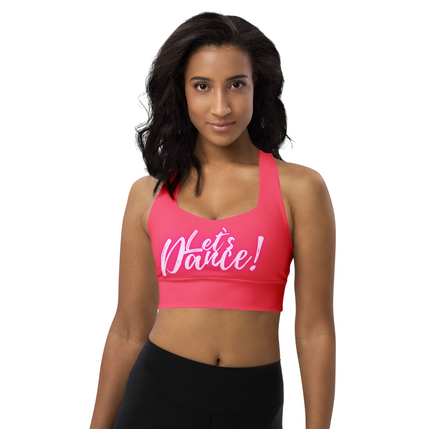 Chiaki Fitness Recycled Longline Sports Bra (Pink)