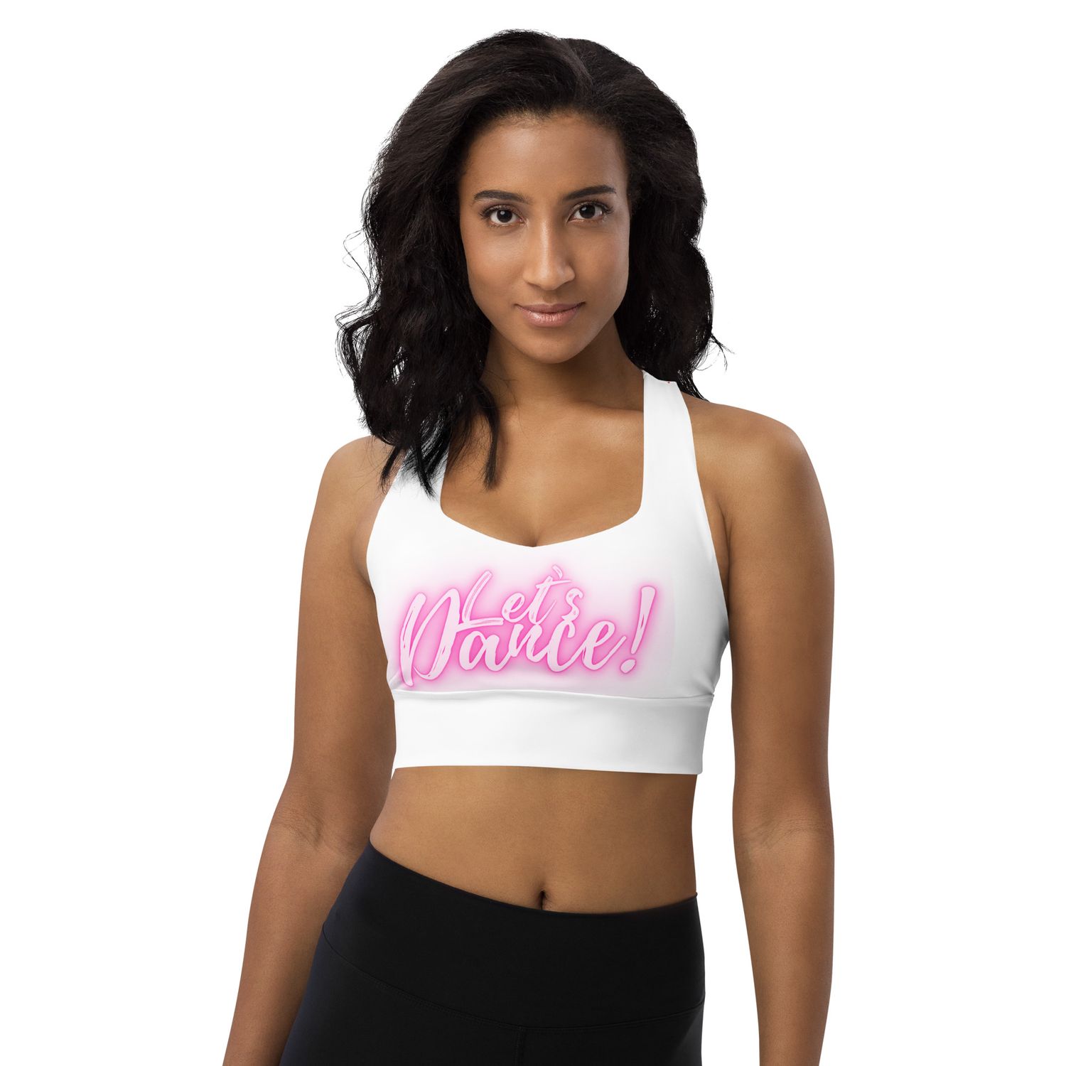 Chiaki Fitness Longline Sports Bra (White)