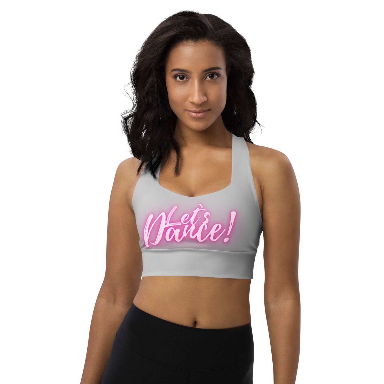 Chiaki Fitness Longline Sports Bra (Lite Grey)