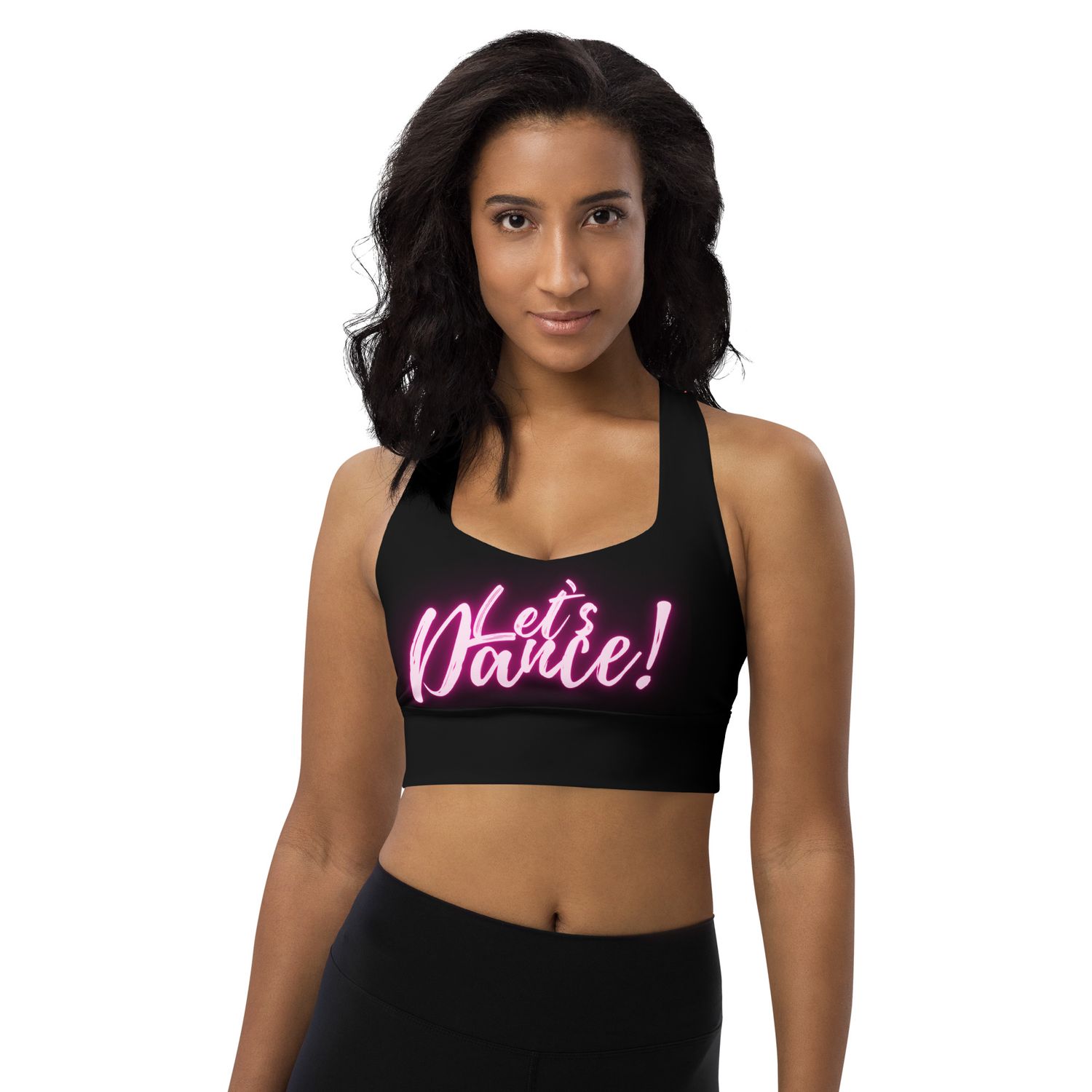 Chiaki Fitness Longline Sports Bra (Black)