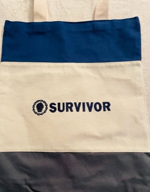Survivor Tote Bag (Navy Blue and Gray)