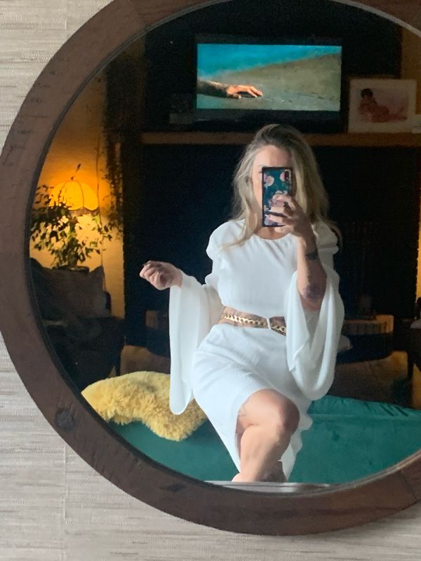 12th Tribe White Cutout Dress
