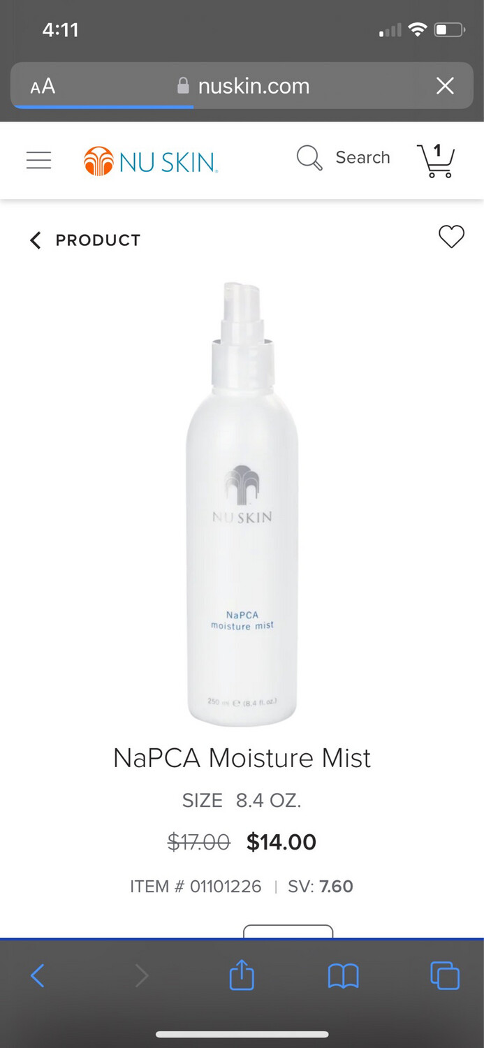 NaPCA Moisture Mist