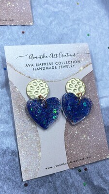 Blue heart sparkle