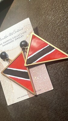 Trinidad and Tobago Triangle Drop Earrings