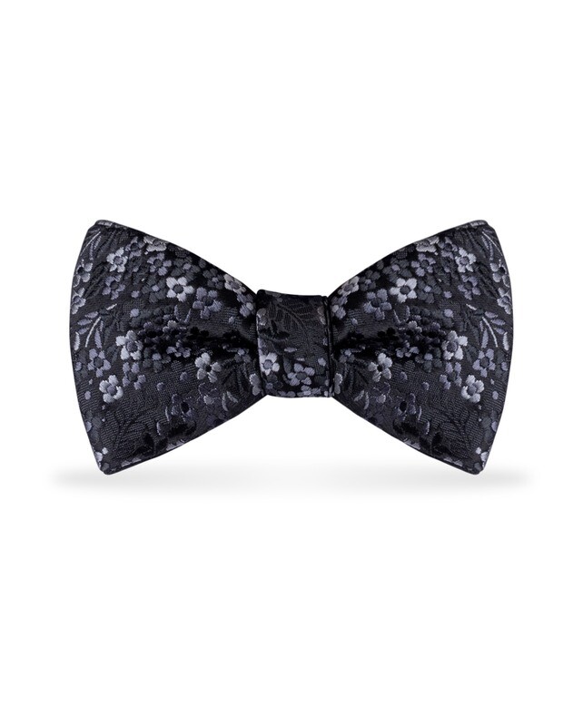 Floral Bow Black