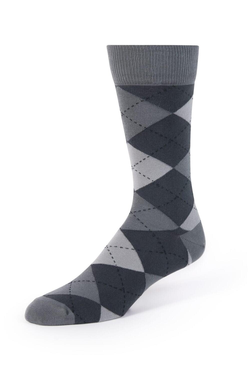 DARK GRAY ARGYLE SOCKS