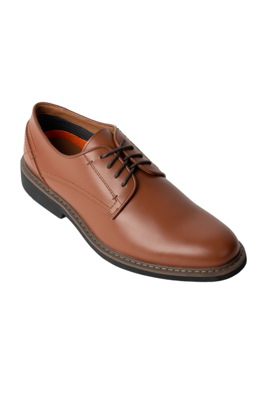 CHESTNUT OXFORD PLAIN TOE SHOE