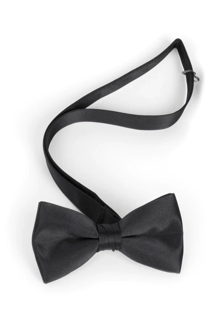 Black Satin Bow Tie