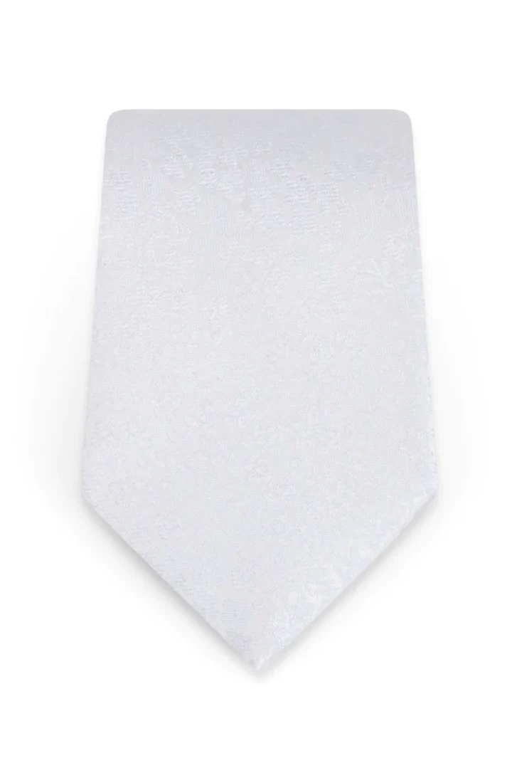 Floral White Self-Tie Windsor Tie