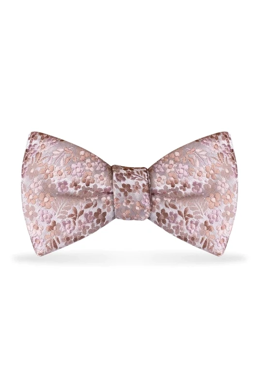 Floral Rose Gold Bow Tie