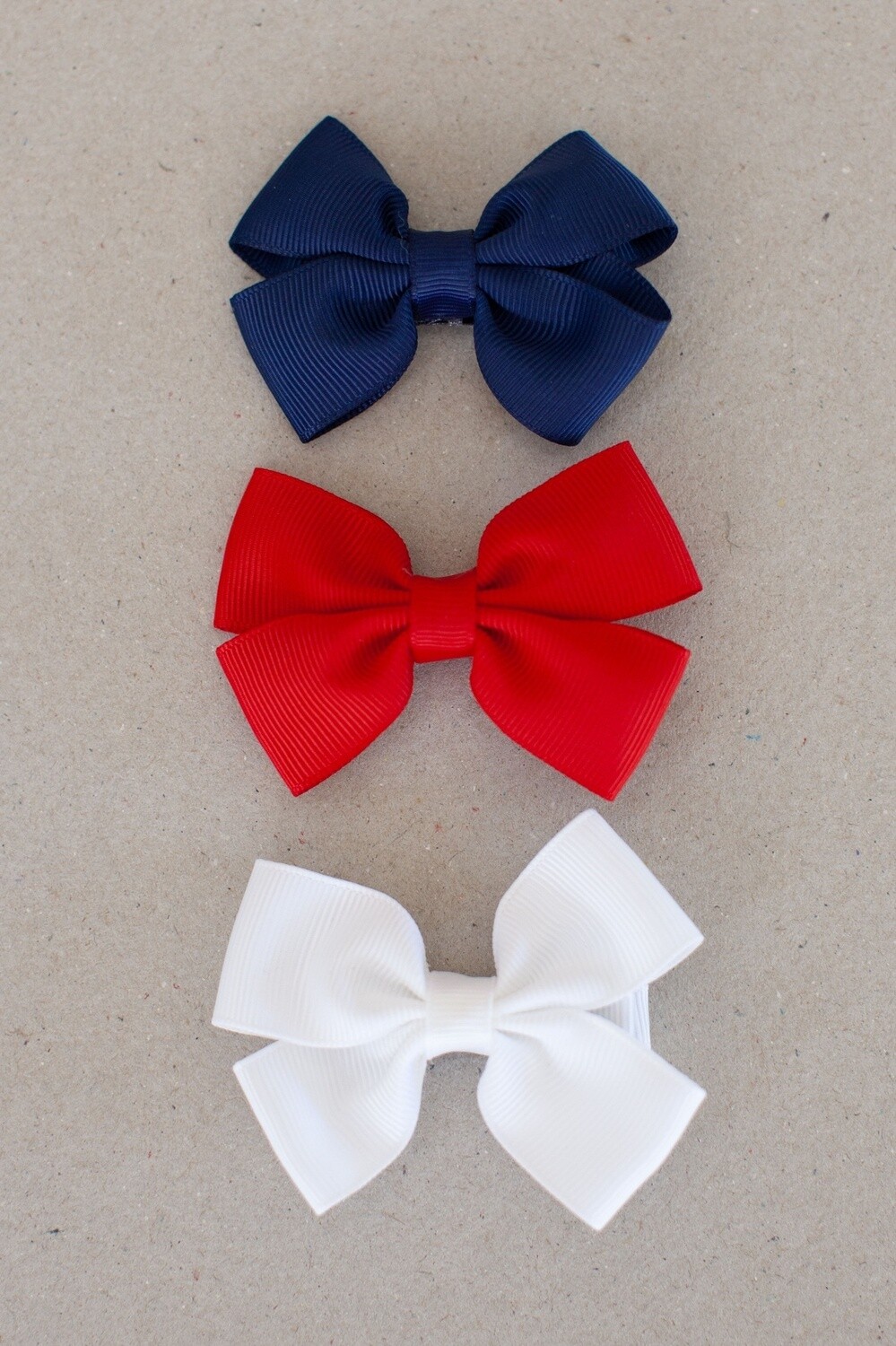 Bow Double Twin Tie, Colour: Navy