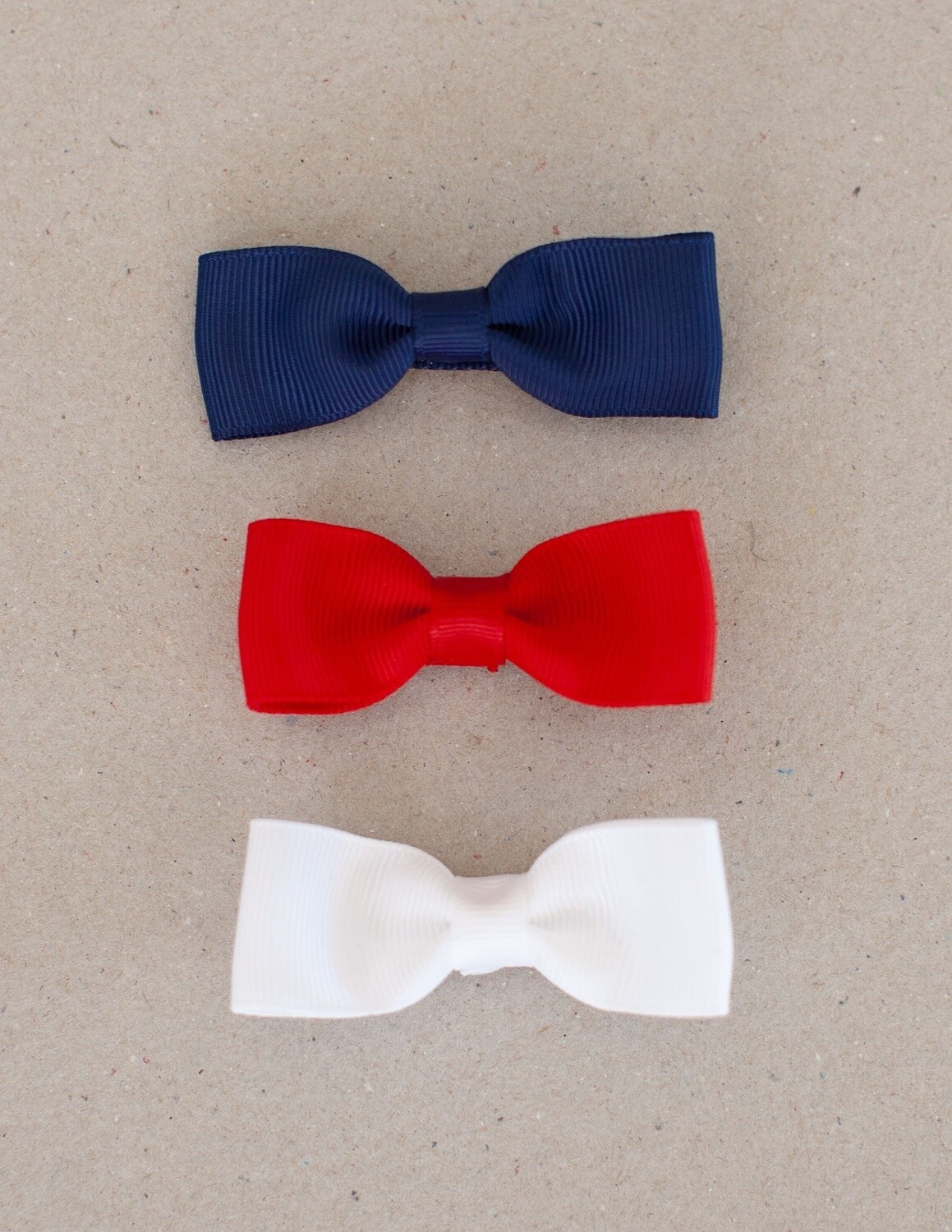 Bow Pixie Twin Clip, Colour: Navy