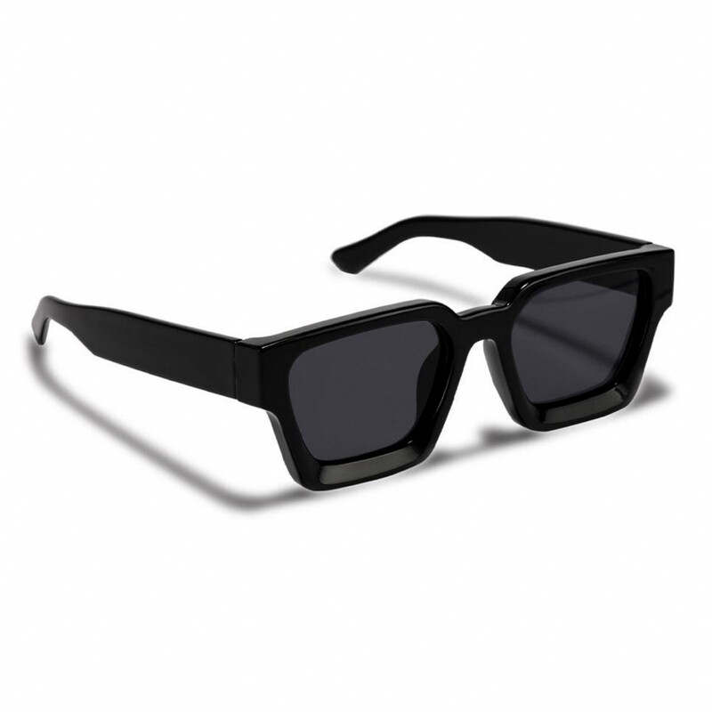 Large Dark Black Tint Top Quality Acetate Sunglasses