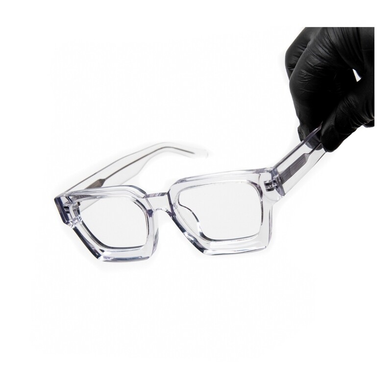 Large Fully Clear Tint Men&#39;s Top Quality Acetate Glasses