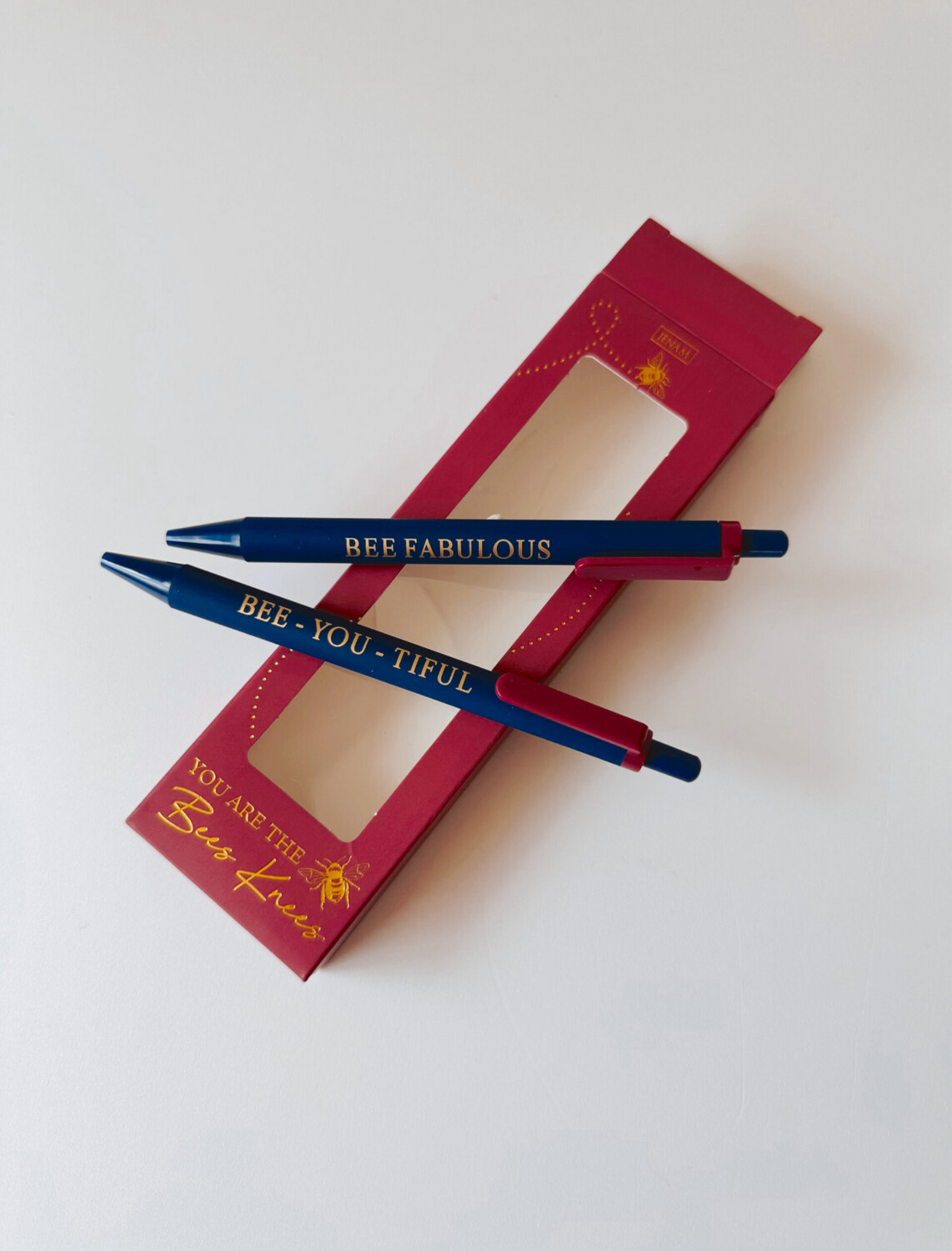 STATIONERY – QUEEN BEE PEN SET (YOU ARE THE BEES KNEES) – 2 X PENS